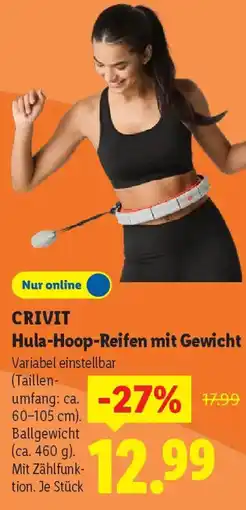 Lidl CRIVIT Hula-Hoop-Reifen mit Gewicht Angebot