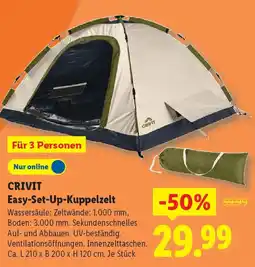 Lidl CRIVIT Easy-Set-Up-Kuppelzelt Angebot