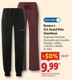 Lidl Esmara x U.S. Grand Polo Sweathose Angebot