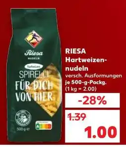 Kaufland RIESA Hartweizennudeln Angebot