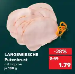 Kaufland LANGEWIESCHE Putenbrust mit Paprika je 100 g Angebot