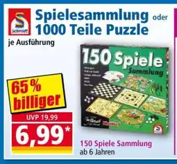 Norma Spielesammlung oder 1000 Teile Puzzle Angebot