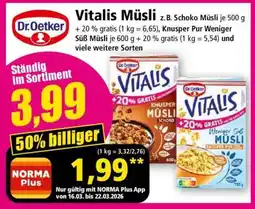 Norma Vitalis Müsli Angebot