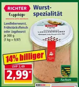 Norma Landleberwurst, Frühstücksfleisch oder Jagdwurst Angebot