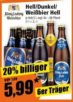 Norma König Ludwig Weissbier Hell/Dunkel/Weißbier Hell Angebot