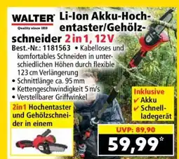 Norma Li-Ion Akku-Hochentaster/Gehölzschneider 2 in 1, 12V Angebot