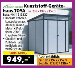 Norma Kunststoff-Gerätehaus TOYA Angebot