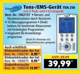 Norma Tens-/EMS-Gerät TEN 250 mit 4 Pads und 4 Ersatzpads Angebot