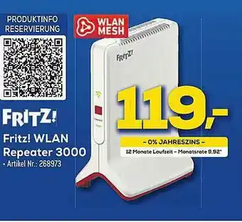 Euronics Berlet Fritz! Wlan Repeater 3000 Angebot