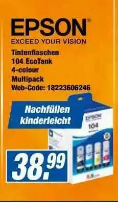 Expert Epson Tintenfflaschen 104 Ecotank 4-colour Mutlipack Angebot