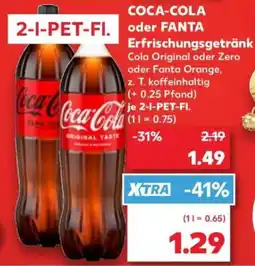 Kaufland COCA-COLA oder FANTA Erfrischungsgetränk Angebot