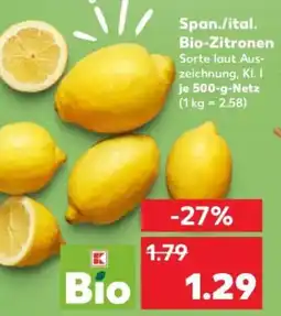 Kaufland Span./ital. Bio-Zitronen Angebot