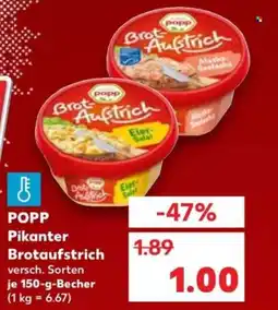 Kaufland POPP Pikanter Brotaufstrich Angebot