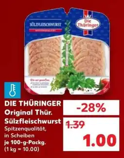Kaufland DIE THÜRINGER Original Thür. Sülzfleischwurst Angebot
