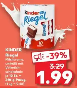 Kaufland KINDER Riegel Milchcreme Angebot