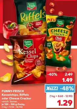 Kaufland FUNNY-FRISCH Kesselchips, Riffels oder Cheese Cracker Angebot
