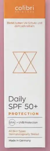 Rossmann Colibri Skincare Daily SPF 50+ Angebot