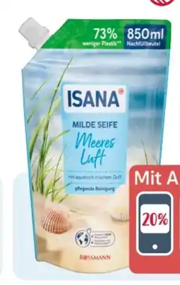 Rossmann Isana Seife im Nachfüllbeutel Angebot
