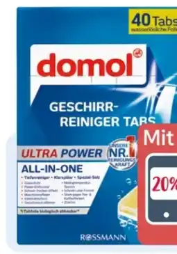 Rossmann Domol Geschirr-Reiniger Tabs Ultra Power Angebot