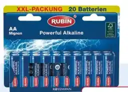 Rossmann Rubin Batterien Mignon AA Angebot