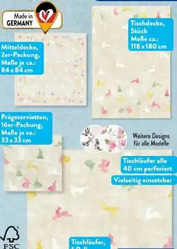 Aldi Süd Kokett Premium-Papier Tischdekoration Angebot