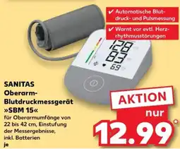Kaufland SANITAS Oberarm- Blutdruckmessgerät SBM 15 Angebot