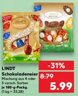 Kaufland LINDT Schokoladeneier Angebot