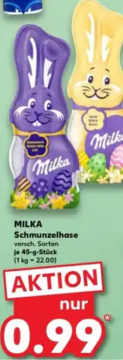 Kaufland MILKA Schmunzelhase Angebot