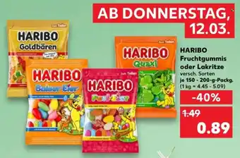 Kaufland HARIBO Fruchtgummis oder Lakritze Angebot