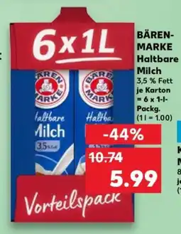 Kaufland BÄREN- MARKE Haltbare Milch ckg. (11 = 1.00) Angebot