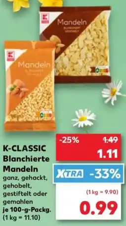 Kaufland K-CLASSIC Blanchierte Mandeln Angebot