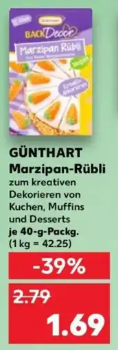 Kaufland GÜNTHART Marzipan-Rübli Angebot