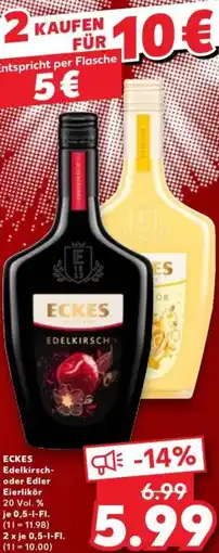 Kaufland ECKES Edelkirsch- oder Edler Eierlikör Angebot