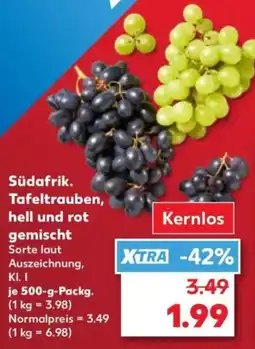 Kaufland Südafrik. Tafeltrauben, hell und rot gemischt Angebot