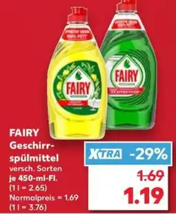 Kaufland FAIRY Geschirr spülmittel Angebot