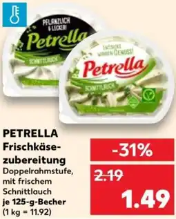 Kaufland PETRELLA Frischkäse zubereitung Angebot