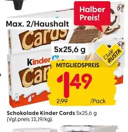 Rusta Kinder cards Angebot