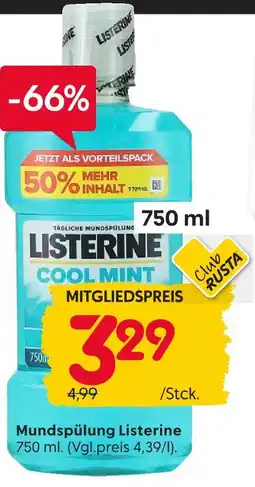 Rusta Listerine cool mint mundspülung Angebot