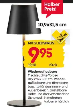 Rusta Wiederaufladbare tischleuchte tolosa Angebot