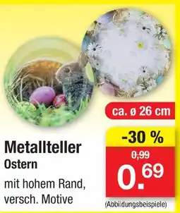 Zimmermann Metallteller ostern Angebot