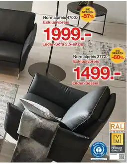 Möbelzentrum Pforzheim Himolla leder-sofa 2,5-sitzig Angebot