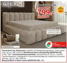 Möbelzentrum Pforzheim Esposa polsterbett inkl. bettkasten Angebot
