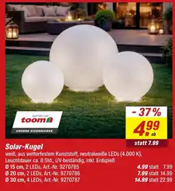 toom Baumarkt Toom solar-kugel ø 15 cm Angebot