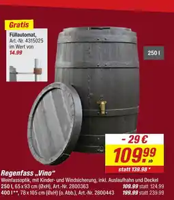 toom Baumarkt Regenfass „vino“ 250 l Angebot