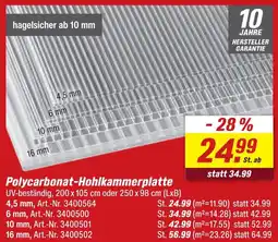 toom Baumarkt Polycarbonat-hohlkammerplatte 4,5 mm Angebot