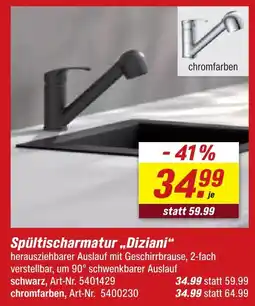 toom Baumarkt Spültischarmatur „diziani“ schwarz Angebot