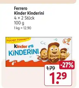 Rossmann Ferrero kinder kinderini Angebot