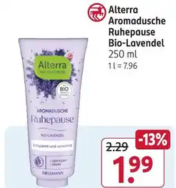 Rossmann Alterra aromadusche ruhepause bio-lavendel Angebot