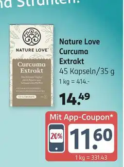 Rossmann Nature love curcuma extrakt Angebot