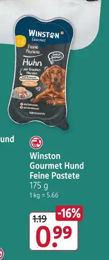Rossmann Winston gourmet hund feine pastete Angebot